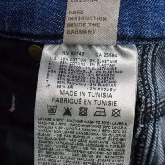 Diesel Joyze blue slim stretch denim pants size 28 - Picture 6 of 7